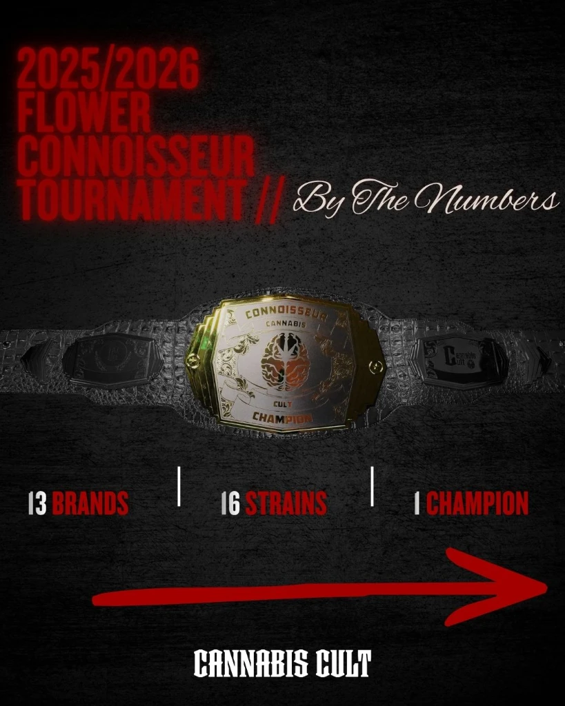 2025/2026 Cannabis Cult Flower Connoisseur Tournament by the numbers